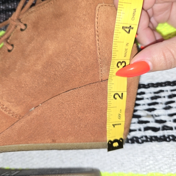 Women's Brown Suede Wedge Ankle Boots Size:6 - Picture 5 of 5